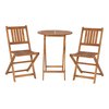 Flash Furniture 3PC Natural Finish Acacia Wood Folding Bistro Set THB-S4460-NAT-GG